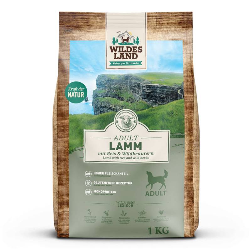 Wildes Land | Lamm mit Reis und Wildkräutern | Classic Adult | 1 kg von Wildes Land