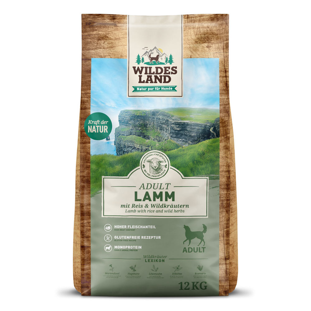 Wildes Land | Lamm mit Reis und Wildkräutern | Classic Adult | 2 x 12 kg von Wildes Land