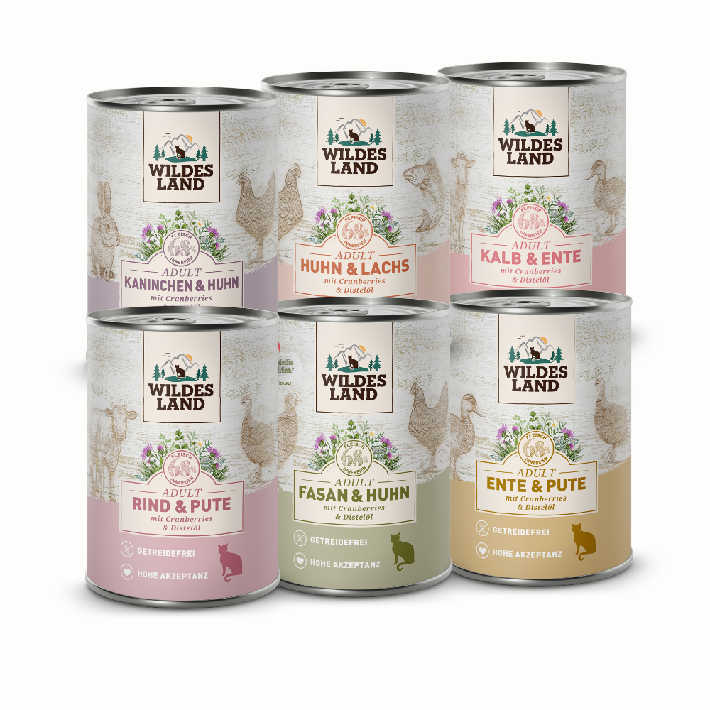Wildes Land | Nassfutter Mixpaket | Classic Adult | 6 x 400 g Wildes Land | Nassfutter Mixpaket | Classic Adult | 6 x 400 g von Wildes Land