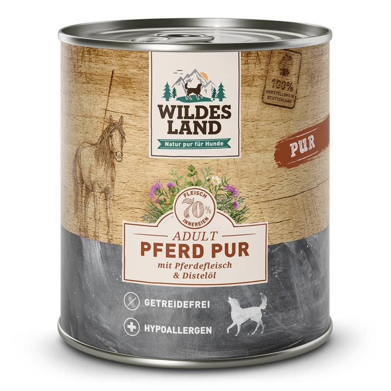 Wildes Land | Pferd mit Distelöl | PUR Adult | 24 x 800 g von Wildes Land