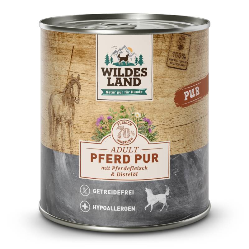 Wildes Land | Pferd mit Distelöl | PUR Adult | 6 x 800 g von Wildes Land