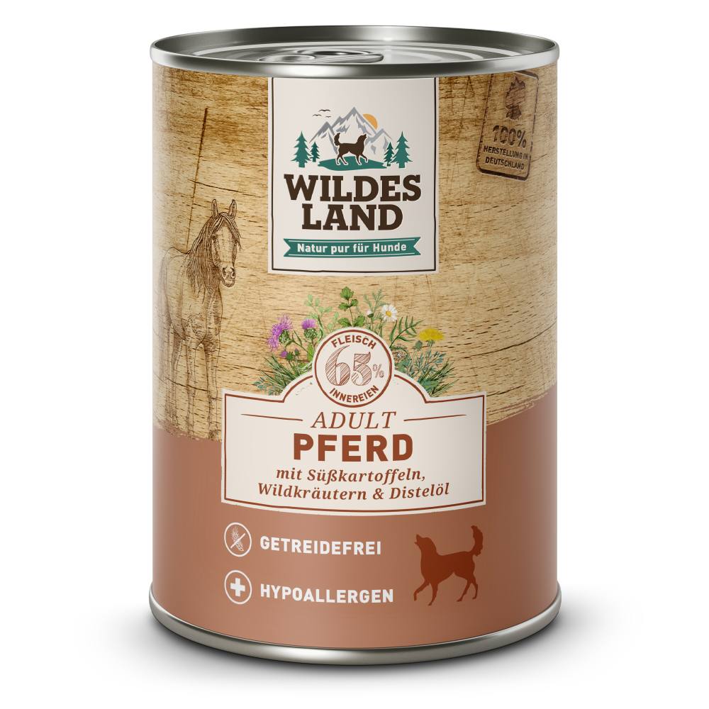 Wildes Land | Pferd mit Süßkartoffel | Classic Adult | 30 x 400 g von Wildes Land