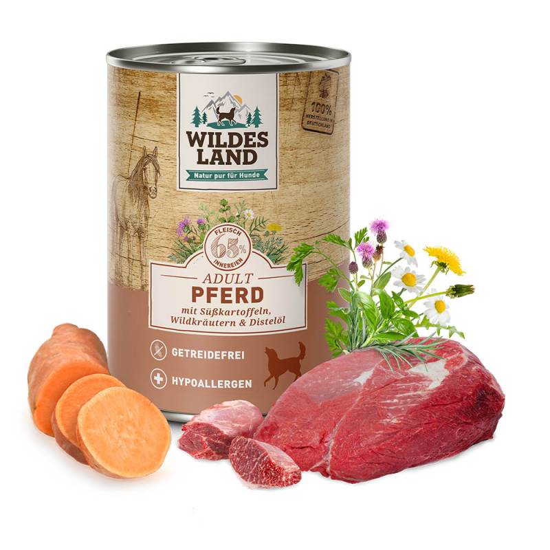 Wildes Land | Pferd mit Süßkartoffel | Classic Adult | 12 x 400 g von Wildes Land