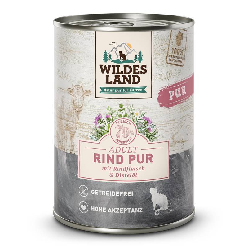 Wildes Land | Rind mit Distelöl | PUR Adult | 12 x 400 g von Wildes Land