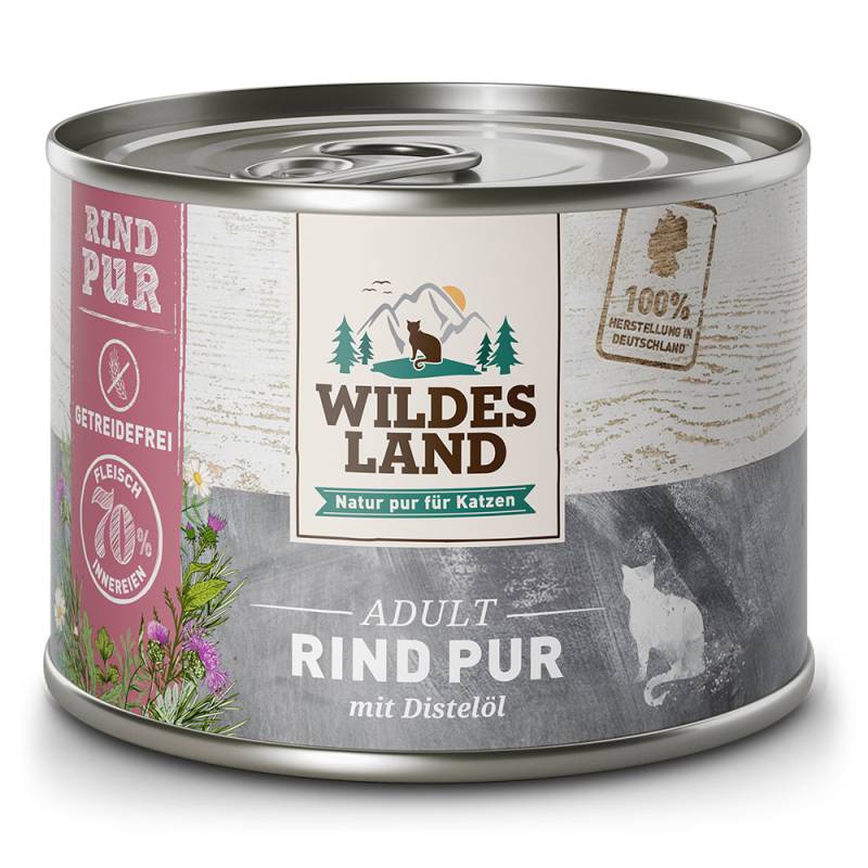 Wildes Land | Rind mit Distelöl | PUR Adult | 24 x 200 g von Wildes Land