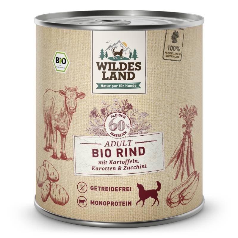 Wildes Land | Rind mit Kartoffel & Karotte | BIO Adult | 30 x 800 g von Wildes Land