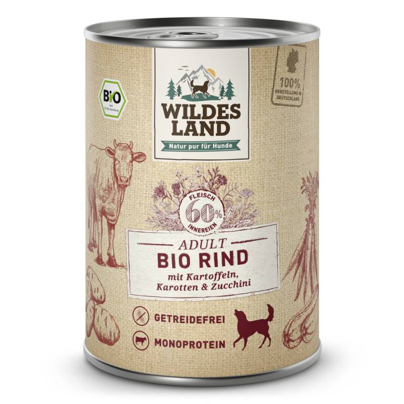 Wildes Land | Rind mit Kartoffel & Karotte | BIO Adult | 12 x 400 g von Wildes Land