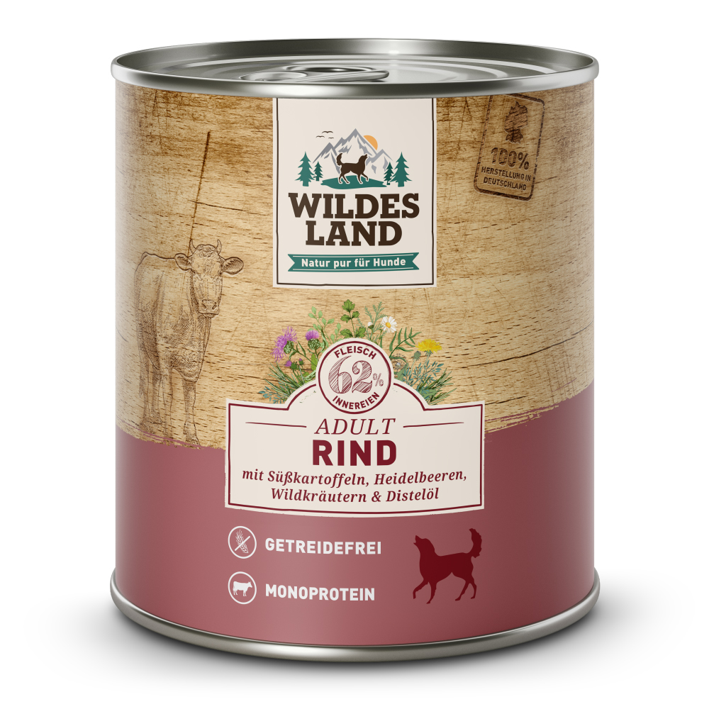 Wildes Land | Rind mit Süßkartoffel | Classic Adult | 30 x 800 g von Wildes Land