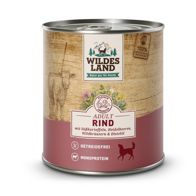 Wildes Land | Rind mit Süßkartoffel | Classic Adult | 12 x 800 g von Wildes Land