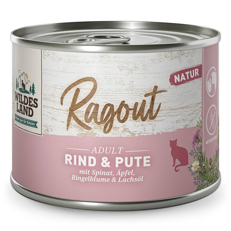 Wildes Land | Rind & Pute mit Spinat | Ragout | 24 x 180 g von Wildes Land