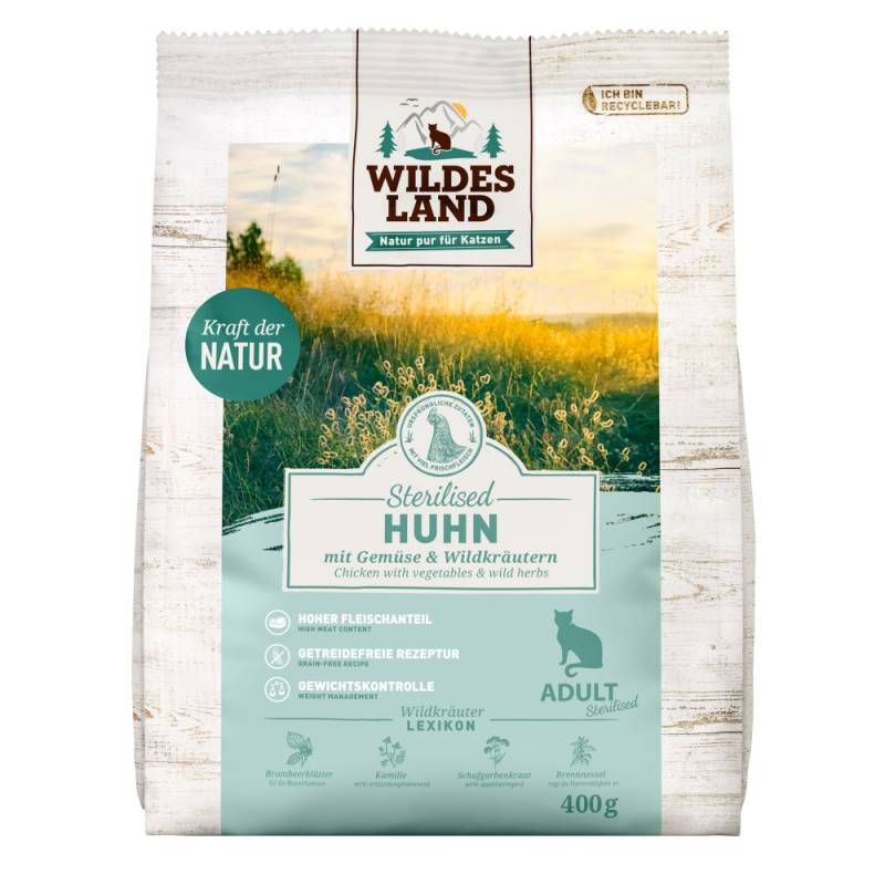 Wildes Land | Sterilised Huhn | Classic Adult | 400 g von Wildes Land