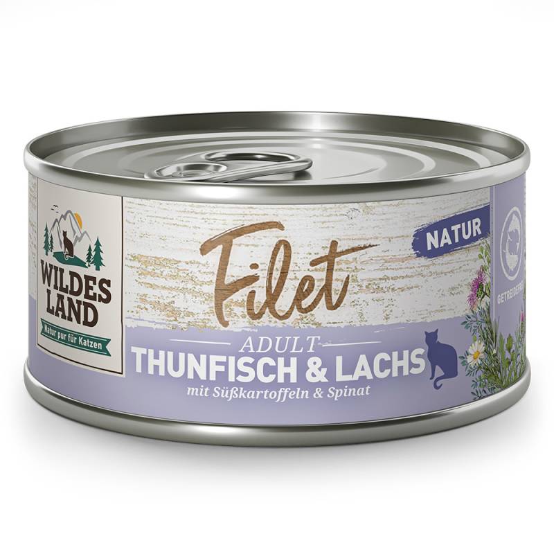 Wildes Land | Thunfisch & Lachs | Filet | 48 x 80 g von Wildes Land