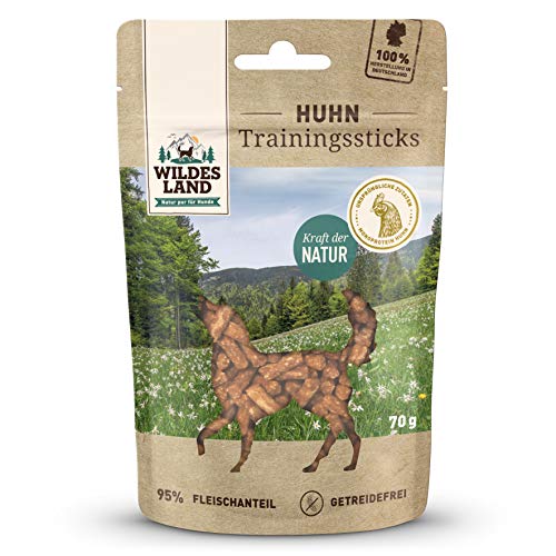 Wildes Land - Trainingssticks Huhn - 8 x 70 g - Snack - Hundesnack von WILDES LAND