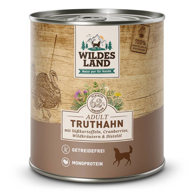 Wildes Land | Truthahn mit Süßkartoffel | Classic Adult | 6 x 800 g von Wildes Land