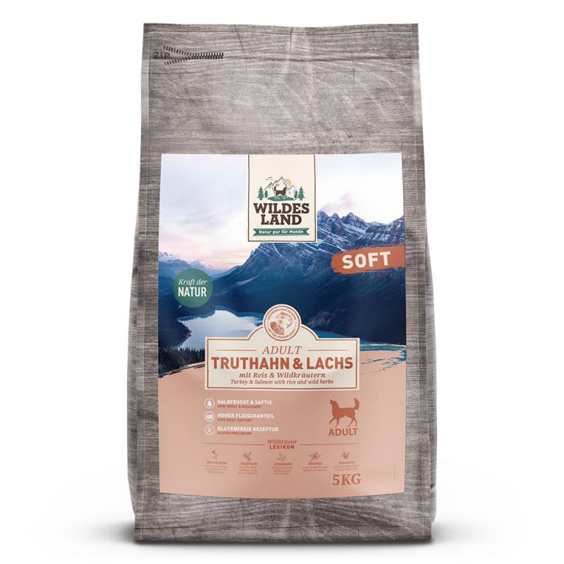 Wildes Land | Truthahn & Lachs mit Reis | Soft Adult | 3 x 5 kg von Wildes Land