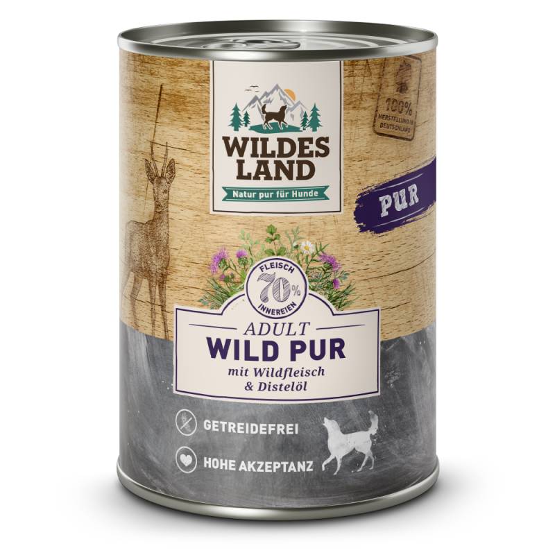 Wildes Land | Wild mit Distelöl | PUR Adult | 24 x 400 g von Wildes Land