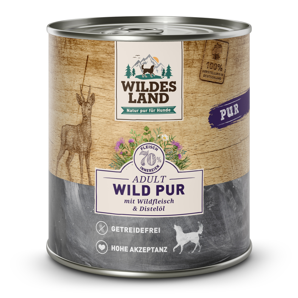 Wildes Land | Wild mit Distelöl | PUR Adult | 30 x 800 g von Wildes Land