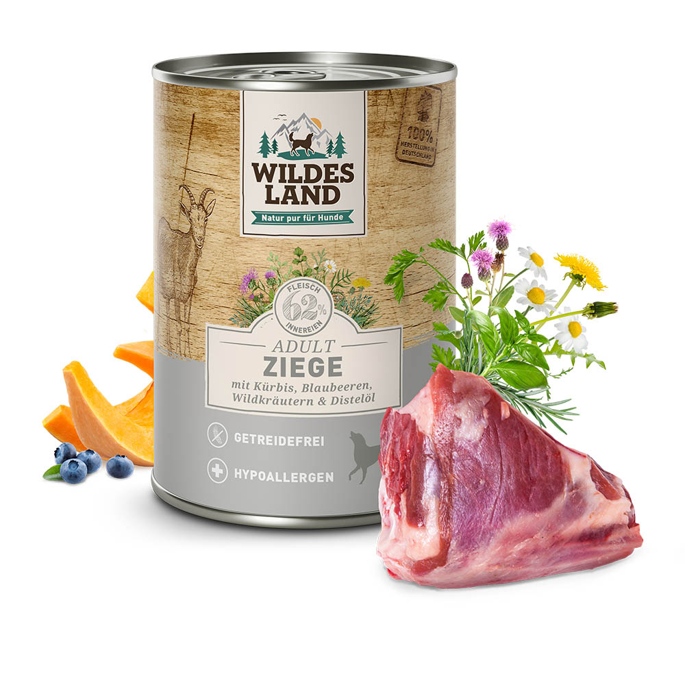 Wildes Land | Ziege mit Kürbis | Classic Adult | 12 x 400 g von Wildes Land