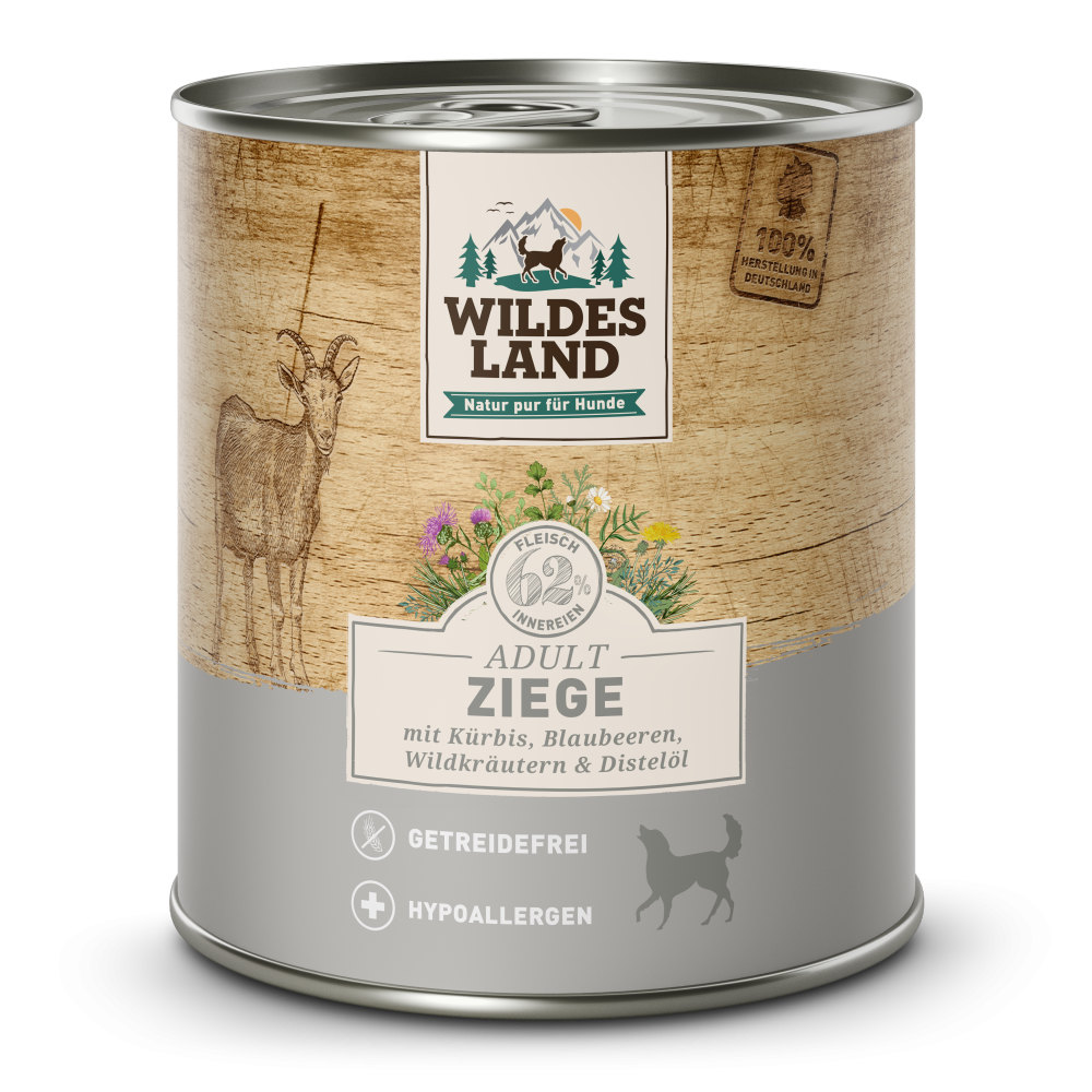 Wildes Land | Ziege mit Kürbis | Classic Adult | 12 x 800 g von Wildes Land