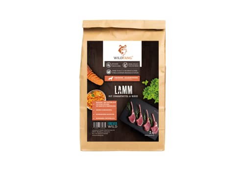 Wildfang® Hundefutter - Trocken - Getreidefreies Hundefutter - Premium Trockenfutter… (2 kg, Lamm mit Süßkartoffel & Minze) von Wildfang