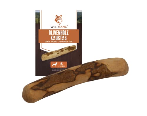 Wildfang® Olivenholz - Kaustab für Hunde, 100% natürliches Hundespielzeug, Zahnpflege & Training (S - für Hunde bis 15kg) von Wildfang