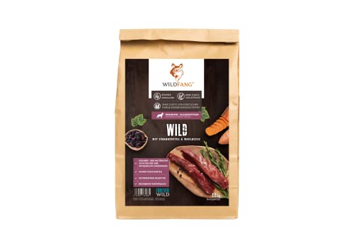 Wildfang® Hundefutter - Trocken - Getreidefreies Hundefutter - Premium Trockenfutter… (12 kg, Wild mit Süßkartoffel & Maulbeere) von Wildfang