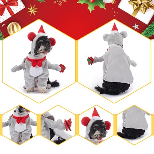 Wilgure Festliches Haustier Bekleidungsset Lustiges Muster Hunde Feiertagskostüm Katzen Cosplay Kleidung Für Halloween Und Weihnachtsfeier von Wilgure