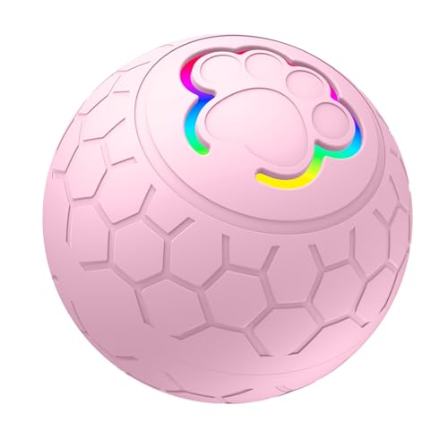 Wilitto Peppy Pet Ball, interaktives Hundespielzeug, interaktives Katzenspielzeug, Ball, automatisch rollender Ball, wiederaufladbar, verrücktes Sprungen, interaktives Hundespielzeug, BPA-frei, mit von Wilitto