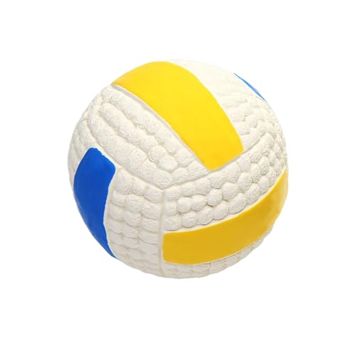 Wilitto Umweltfreundlicher Hundespielball, quietschender Apportierball für Hunde, Haustierspielzeug, quietschender Hundespielzeug, Ball, interaktives, langlebiges Haustier-Trainingsspielzeug E von Wilitto