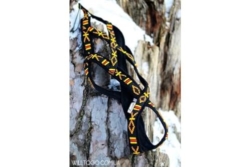 Will to go Ethno Black Harness Größe | X-Back Zughundegeschirr | Canicross (XS) von Will to go