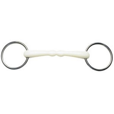 Flexi Mullen mouth (happy mouth) Trense, kunststoffbeschichtet, lockere Ringe, Größe: 12.70 cm von William Hunter Equestrian