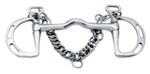 William Hunter Equestrian Slotted Cambridge Uxeter Kimblewick Bit with Curb Chain 4 Ã 1⁄2 by von William Hunter Equestrian