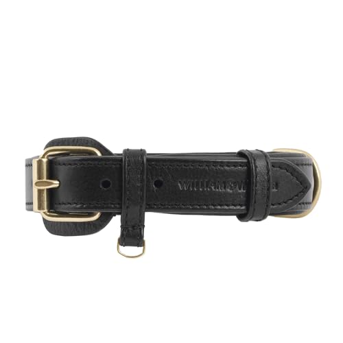 William Walker Exklusives Hundehalsband aus Premium Rindsleder - Stilvoll, Pflegeleicht & Langlebig - Ideal für Mode- und Qualitätsbewusste Hundebesitzer von William Walker