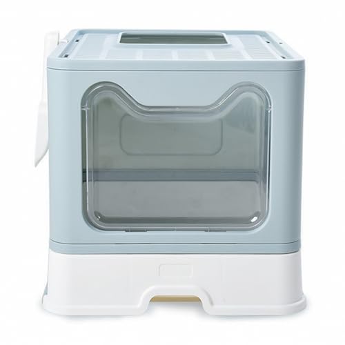 Katzentoilette, großes Volumen, mit Schaufel, Katzentoilette, faltbar, 51 x 41 x 38 cm, Blau Katzentoilette, großes Volumen, mit Schaufel, Katzentoilette, faltbar, 51 x 41 x 38 cm, Blau von Willonin