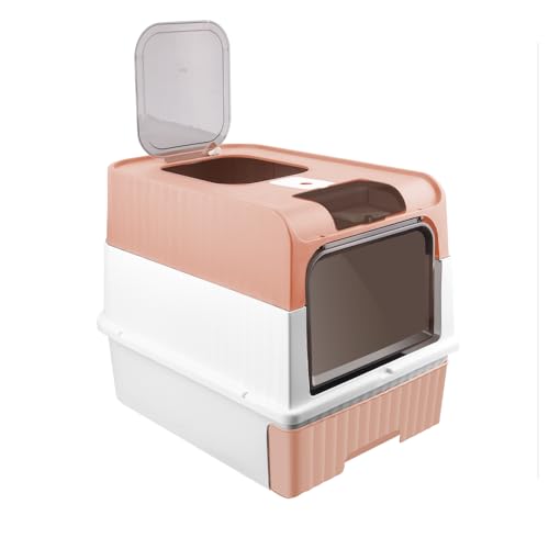 Katzentoilette mit Schaufel, Katzentoilette und Deodorant, 49 x 37 x 35 cm, Rosa Katzentoilette mit Schaufel, Katzentoilette und Deodorant, 49 x 37 x 35 cm, Rosa von Willonin