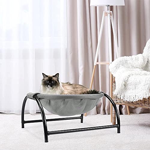 Willonin Katzenbett Waschbar Weich Hundebett, Abnehmbar Katzenzubehör katzenkorb Katzennest Outdoor Cat Bed Katzenkissen Katzen Hängematte Fenster Bett Sofa Liegeschale für Katzen (grau) von Willonin