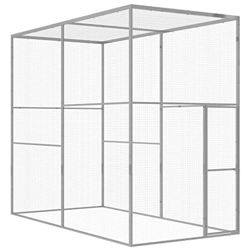 Willood Katzenkäfig Katzengehege Outdoor Haustierkäfig 3x1,5x2,5 m Verzinkter Stahl von Willood