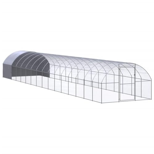 Willood Outdoor-Hühnerstall Hühnerkäfig Hühnerhaus 3x16x2 m Verzinkter Stahl Mit Dach von Willood