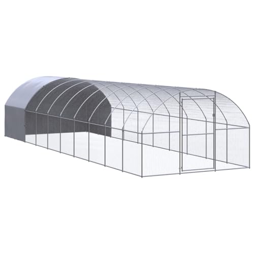 Willood Outdoor-Hühnerstall Verzinkter Stahl mit Dach 3 x 10 x 2 m freilaufgehege Outdoor Kaninchen Katzen Chicken von Willood