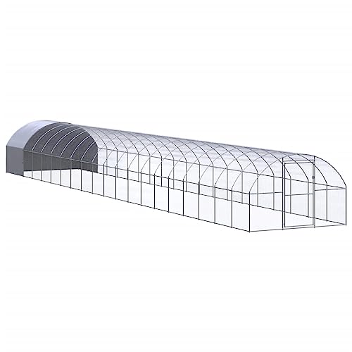 Willood Outdoor-Hühnerstall Verzinkter Stahl mit Dach 3 x 20 x 2 m freilaufgehege Outdoor Kaninchen Katzen Chicken von Willood