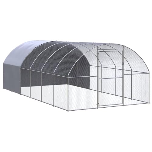 Willood Outdoor-Hühnerstall Verzinkter Stahl mit Dach 3 x 6 x 2 m freilaufgehege Outdoor Kaninchen Katzen Chicken von Willood