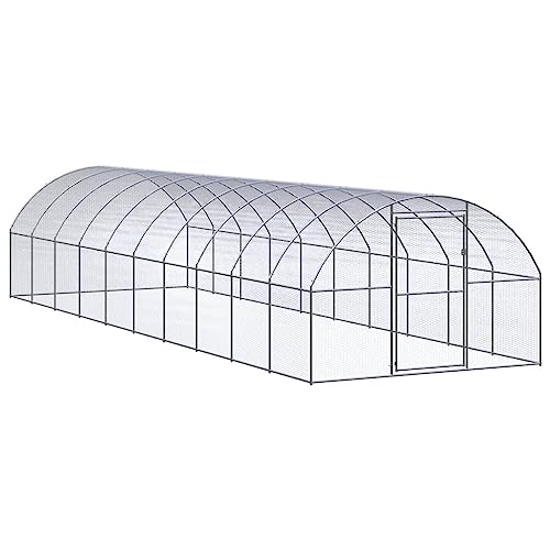 Willood Outdoor-Hühnerstall Verzinkter Stahl ohne Dach 3 x 10 x 2 m freilaufgehege outdoor Kaninchen Katzen chicken von Willood