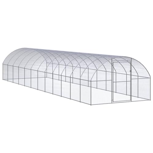 Willood Outdoor-Hühnerstall Verzinkter Stahl ohne Dach 3 x 12 x 2 m freilaufgehege Outdoor Kaninchen Katzen Chicken von Willood