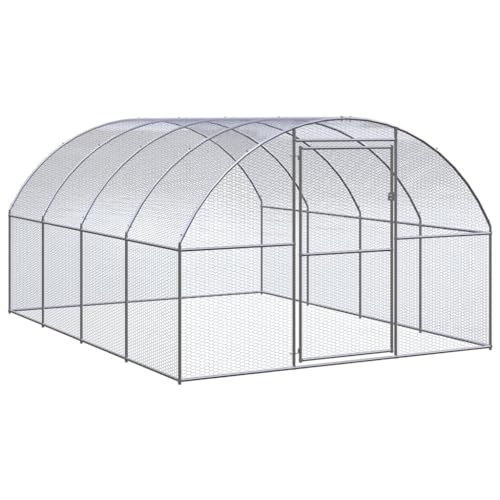 Willood Outdoor-Hühnerstall Verzinkter Stahl ohne Dach 3 x 4 x 2 m freilaufgehege Outdoor Kaninchen Katzen Chicken von Willood