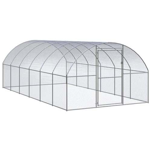 Willood Outdoor-Hühnerstall Verzinkter Stahl ohne Dach 3 x 6 x 2 m freilaufgehege Outdoor Kaninchen Katzen Chicken von Willood