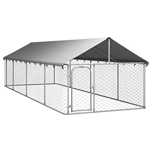 Willood Outdoor-Hundezwinger mit Dach 600 x 200 x 150 cm hühnerstall,freilaufgehege,freigehege von Willood