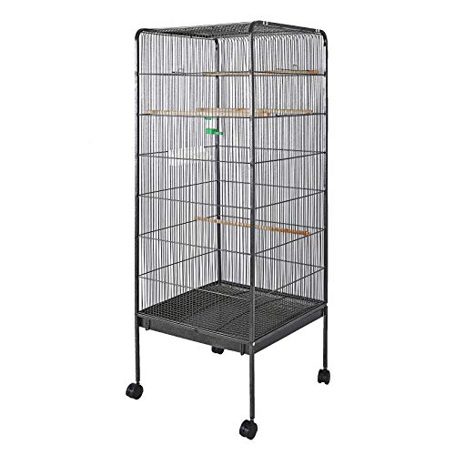 Wiltec XL Vogelvoliere Vogelkäfig 146x54x54cm Voliere Käfig für Kleinvögel und Wellensittiche von Wiltec