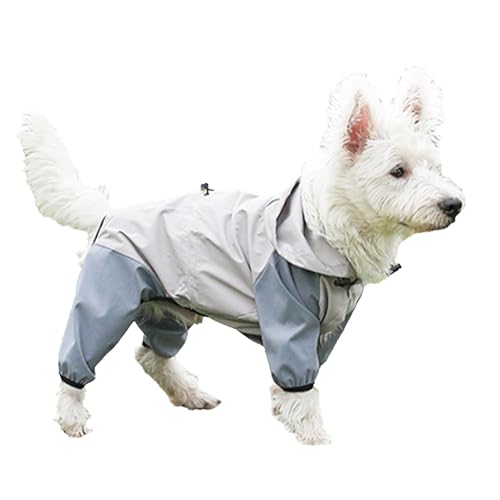 Wimnqie Haustier-Regenmantel, Hunde-Regenjacke - Komplett gewickelter Welpen-Regenmantel | Allwetterjacke, Regenponcho für Haustiere mit reflektierendem Streifen zum Spazierengehen und Trainieren von Wimnqie