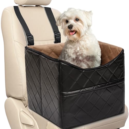 Winbate Midium Hundefell wasserdichter Hundeautositz für Hunde, bruchsicher, für LKW, SUV, Outdoor, mit Tasche (Beige) von Winbate