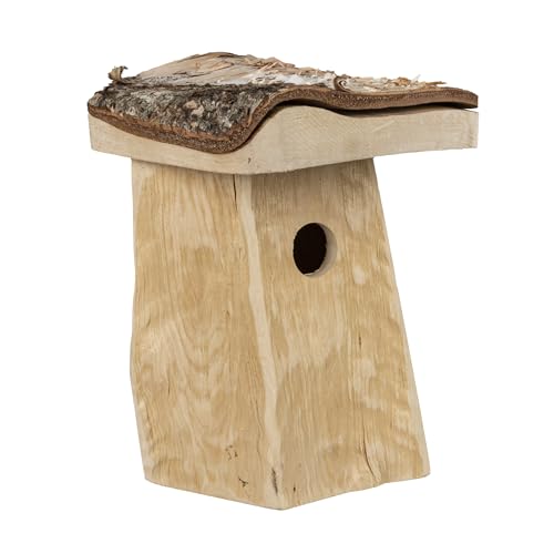 Windhager Nistkasten Log Cabin | abnehmbares Dach | Einflugloch Ø 28 mm, aus Birkenholz | Vogelhaus für Meisenarten, Vogelnistkasten zum Aufhängen, Brutkasten für Vögel, Nisthilfe | langlebig von Windhager